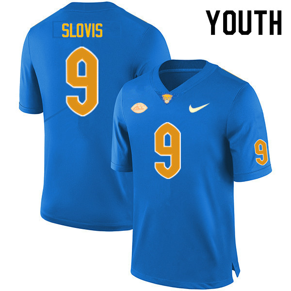 Youth #9 Kedon Slovis Pitt Panthers College Football Jerseys Sale-Royal